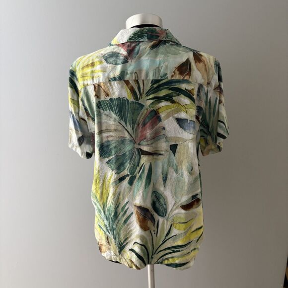 Jams World Shirt XL Green Spring Breeze Tropical Hawaiian Palm Beach Party - Picture 4 of 14